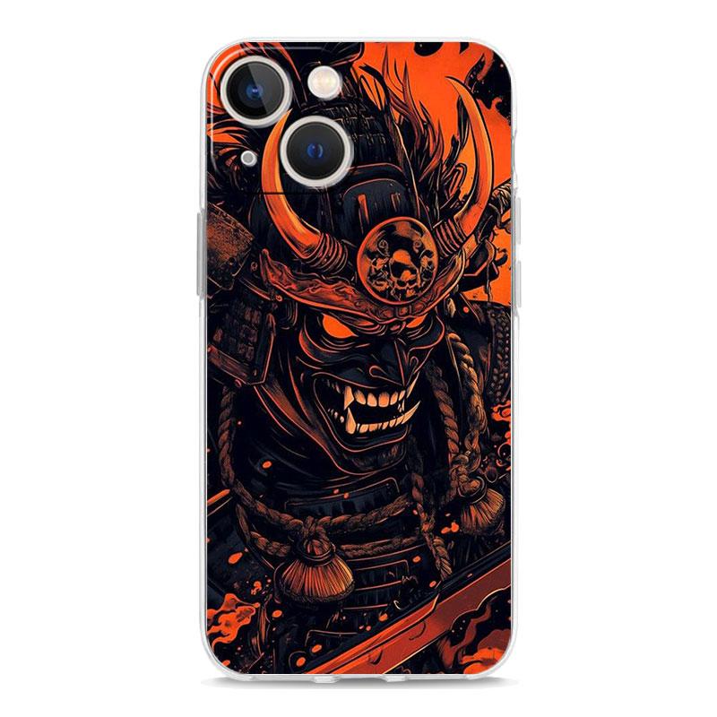 Phone Case For iPhone 17 Cases iPhone Air 16 15 12 13 14 Pro Max 7 8 Plus 16Pro iPhone11 Cover Japanese Bushido Samurai