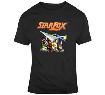 Maglietta da Fan per Videogioco Retro SNes Star Fox