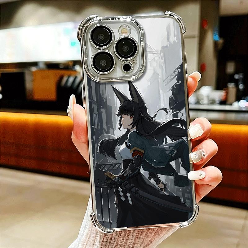 Zenless Zone Zero Hoshimi Miyabi Soft Phone Case For iPhone 15 16 17 Air 14 Pro Max 16E Plus 13 12 Mini Plating Anti-Fall Fundas