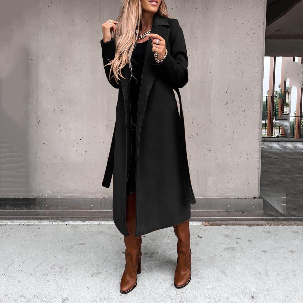 Damen Langer Trenchcoat mit Mehreren Farboptionen, Elegante Oberbekleidung für Herbst und Winter