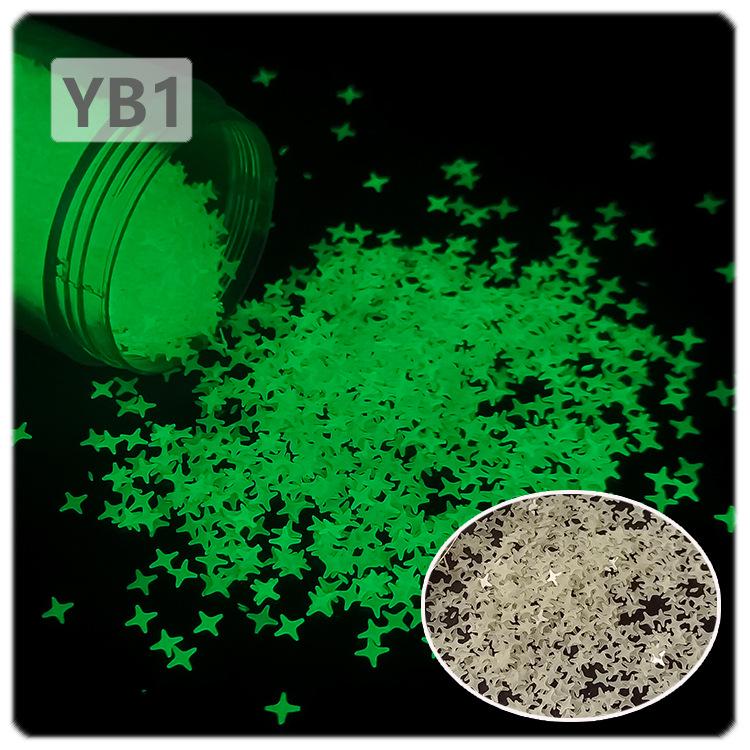 YALEDUO Luminous 4MM Cross Star Sequins, Eight Color Options, Long-Lasting Four-Pointed Star Design