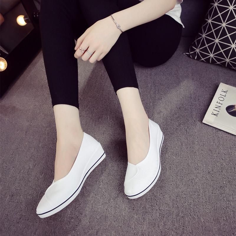 Spring new nurse shoes women's non-slip soft sole comfortable casual work wear-resistant flat bottom