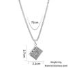 Trendy Titanium Steel Men's Dog Tag Necklace - Hip-Hop Style Pendant Chain