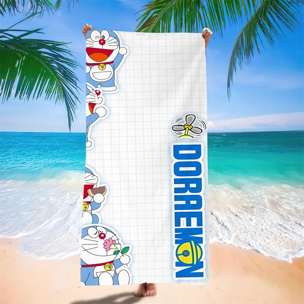 Cute Cartoon Character Printed Microfiber Beach Towel Quick Dry Soft Bath Towel For Kids Swimming
