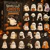 Halloween Ghost Advent Calendar Blind Box Cartoon Acrylic Countdown Holiday Decor 26x18x3cm