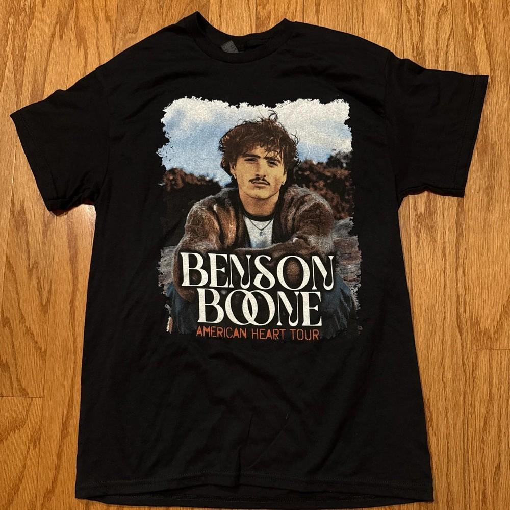 

Benson Boone American Heart Tour 2025 Merch T Shirt with Date amp; City New Unisex T-Shirt XL