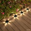 2pcs LED Solar Light Outdoor Deck Garden Buried Lights Pathway Underground Light Outdoor Sunlight Lawn Decoration Landscape Lamp