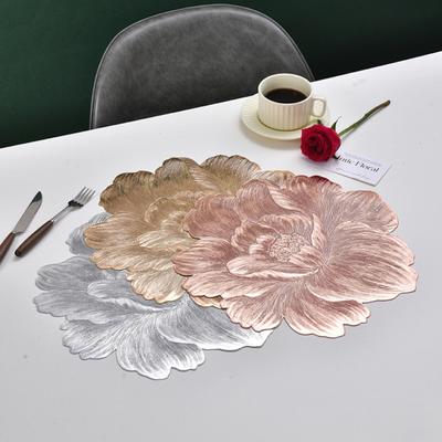Λουλουδάτο Σουπλά Επιτραπέζιο Υπόστρωμα PVC Ανθεκτικό σε Υψηλές Θερμοκρασίες Αντιολισθητικό Υποδοχέας Ποτού Σουπλά για Τραπεζαρία Ανθεκτικό στη Φθορά Υπόστρωμα Προστασίας Τραπεζιού