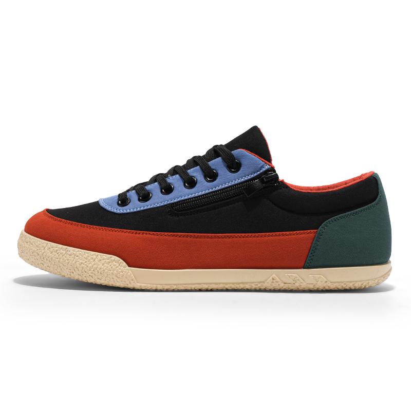 Fashion Retro Multi Color Mens Canvas Shoes Low Cut Versatile Man Vulcanization Shoe Fashion Breathable Flat Skateboard Casual Shoes