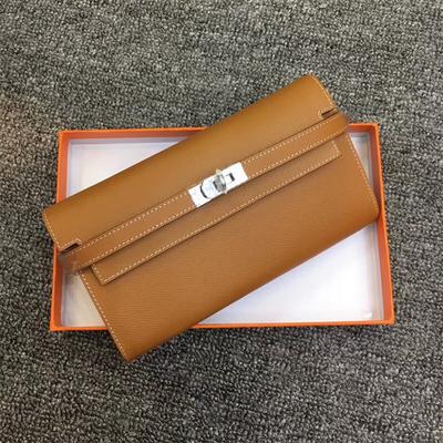 Spring and Summer New Palm Pattern First Layer Cowhide Medium and Long Wallet KL