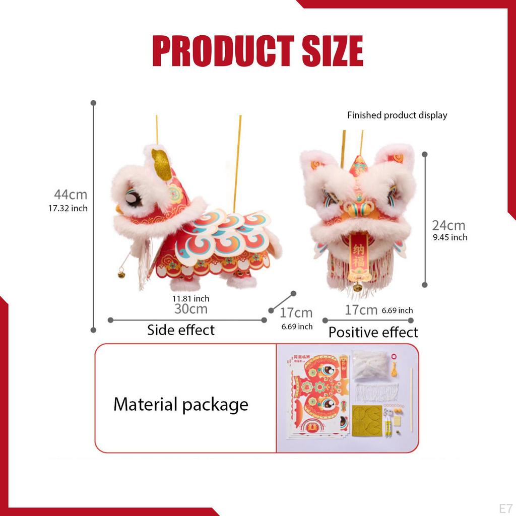 Lion Dance Lantern DIY Kit for Family Activity Props Lunar Year Festival