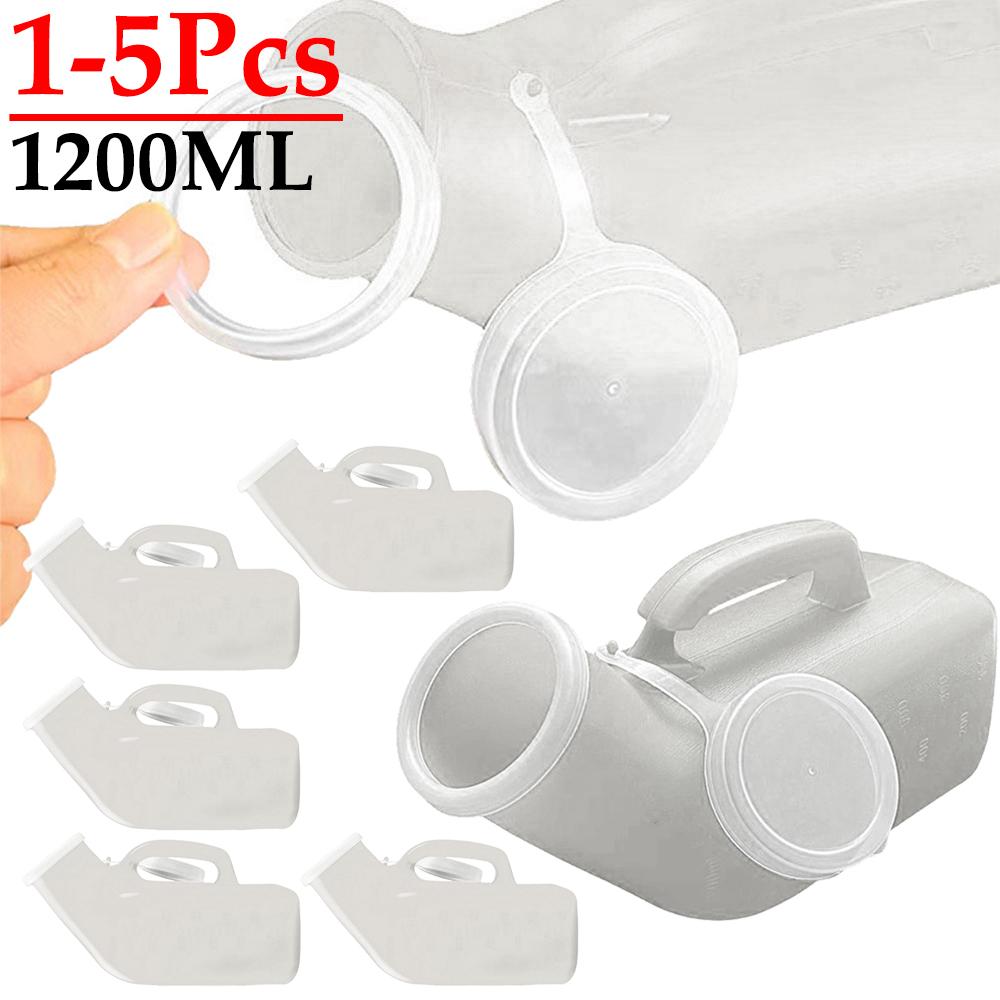Portable Men Mobile 1200ML Toilet Car Travel Camp Urine Pee Handle Urinal Storage Urinary Bottle Disability Old Man Helper