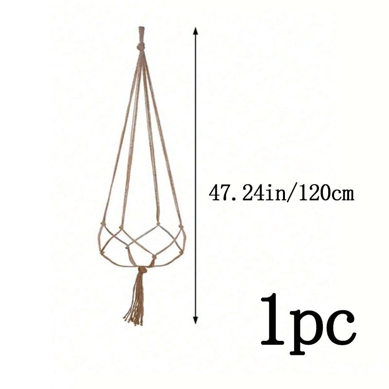 1/2pcs Macrame Plant Hanger Modern Tassel Detail Plant Hangers Indoor Flower Pot Holder For Plants Wall Window Outdoor Bedroom