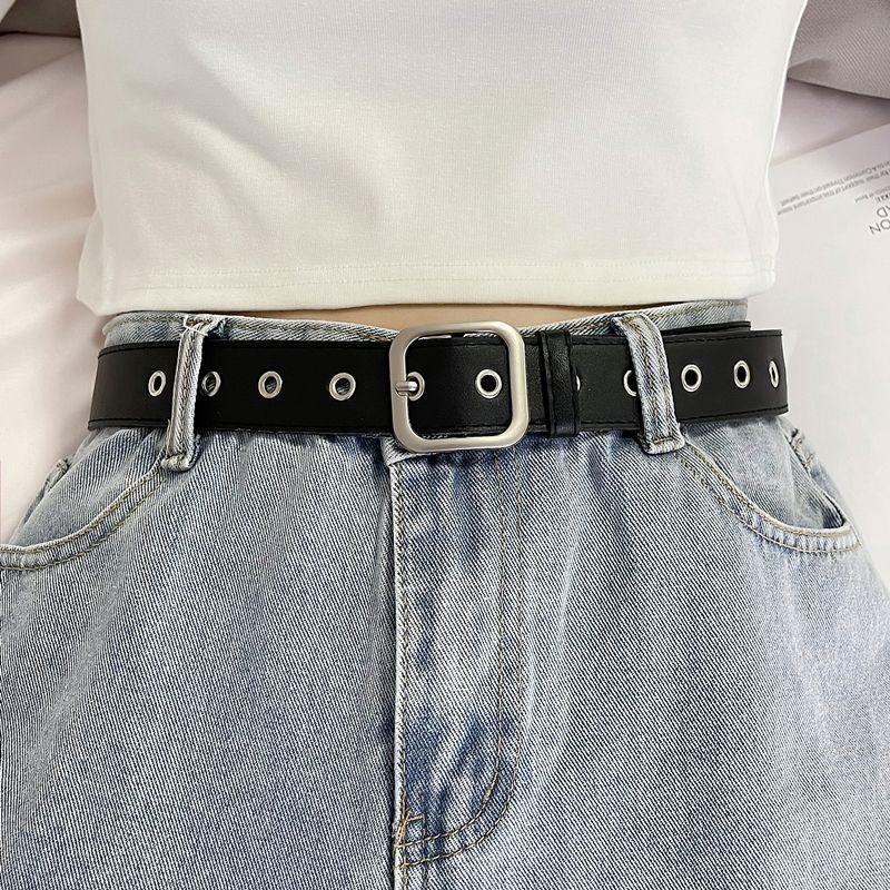 Womens Square Versatile Buckle Belt Perfect For Student Fashion And Wear Casual