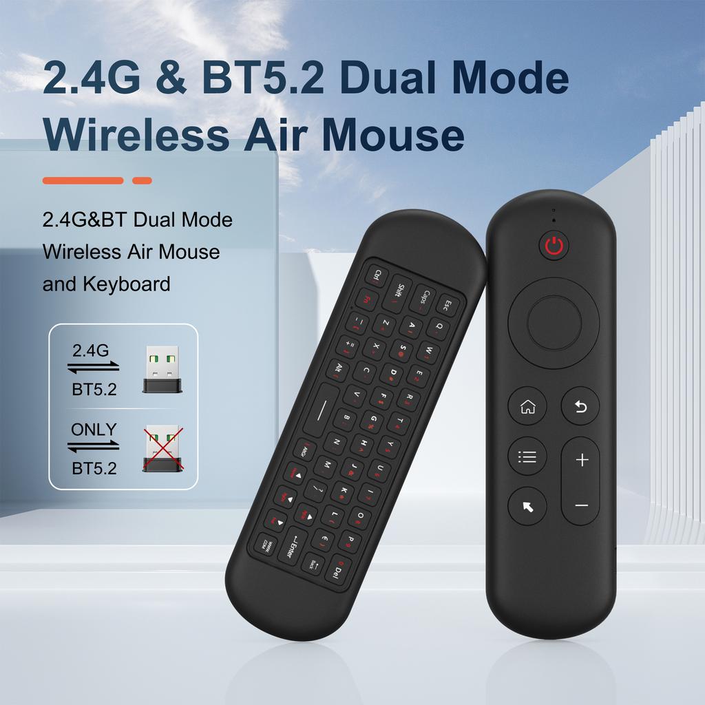2.4Ghz & Bluetooth Wireless Keyboard Remote Control Air Mouse Gyroscope Voice Control for Android TV Box Smart TV Computer Laptop