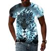 Summer Men Animal Tiger Graphic T Shirts Personality Fashion Cool Style Pattern Print T-shirt Trend Hip Hop Short Sleeve T-shirt