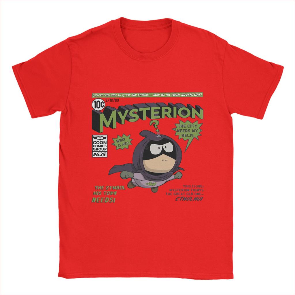 Leisure Souths Parks T-Shirts Men Round Neck 100% Cotton T Shirts Mysterion Short Sleeve Tee Shirt Plus Size Clothes