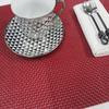 Modern Square Table Mat Red