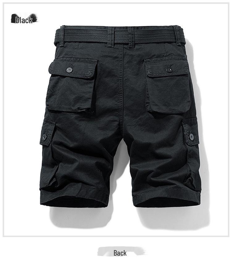 Herren Sommer Cargo Shorts - Vielseitige Japanische Trend 5-Punkt Hose