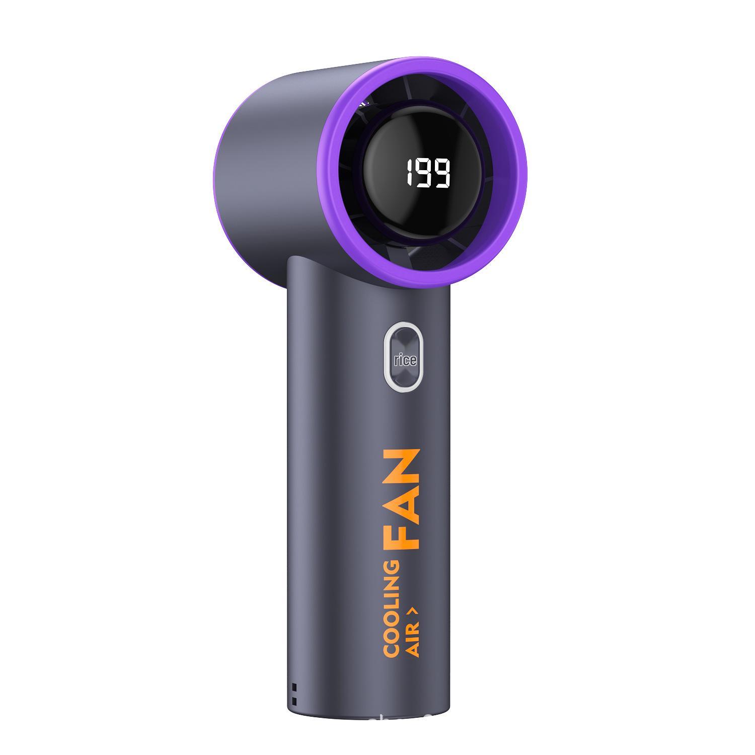 

T19 Mini Handheld Fan: Silent, Powerful, Portable, Long-lasting USB Turbine Orange