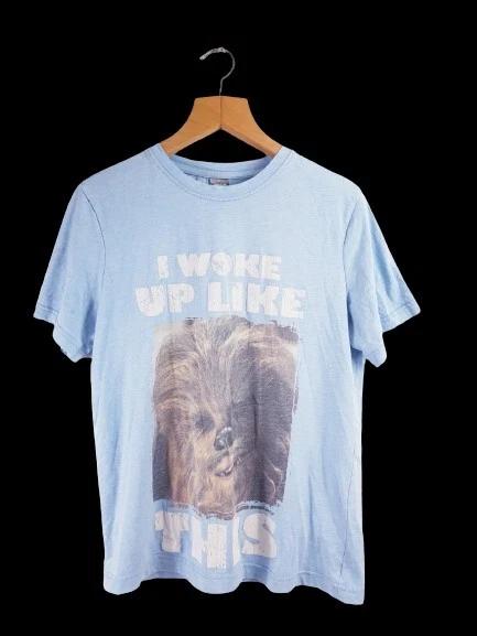 

Star Wars ( I Woke Up Like This ) Mens Blue Basic Tunic Top T shirt Size S/M 3XL