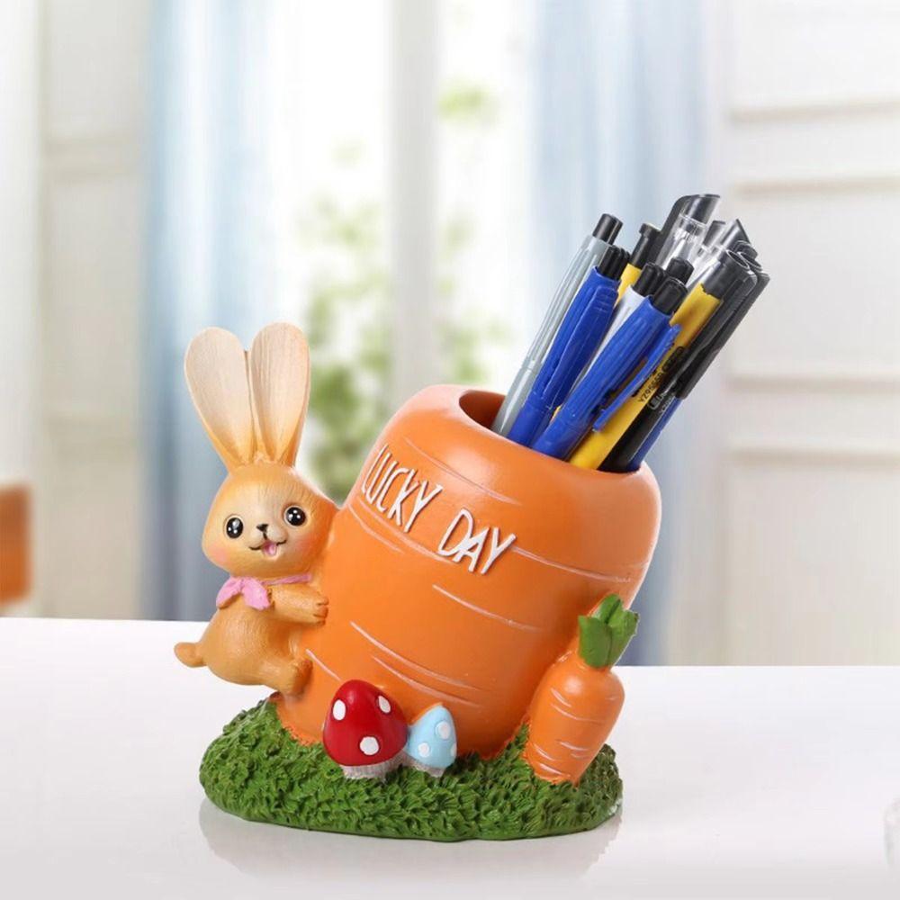 

Desk Decoration Pencil Holder Rabbit Desk Stationery Organizer Ornaments Style 2