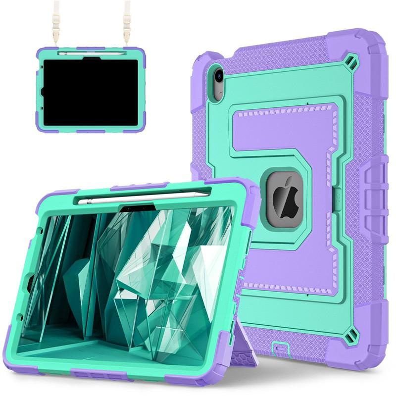 Funda Resistente a Golpes con Soporte para iPad Air 4 5 6 de 10.9 Pulgadas, Cubierta de Silicona con Soporte, Estilo de Negocios, Carcasa Dura