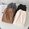 Polar Fleece Pants Men High Waist Thickening All-match Beam Feet Leggings Loose Solid Waist Drawstring Casual Harlan Pants