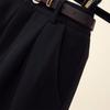 Elegant White High-Waisted Women's A-line Wide-Leg Suit Shorts - Summer 2026 Collection