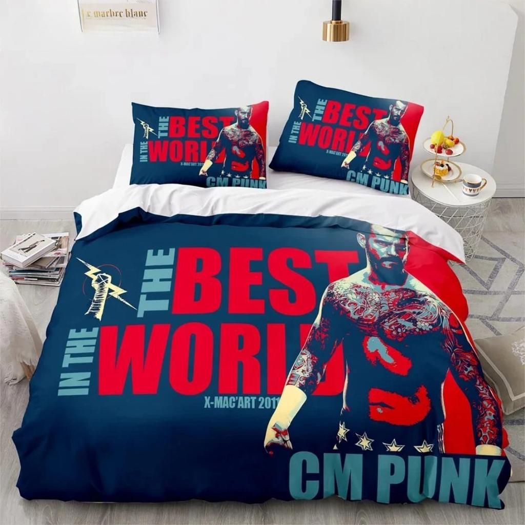 Wrestling Game WWE EAW Bedding Set Fashion Wrestling Sport American Nightmare Cody Rhodes Duvet Cover Bed Comforter Set
