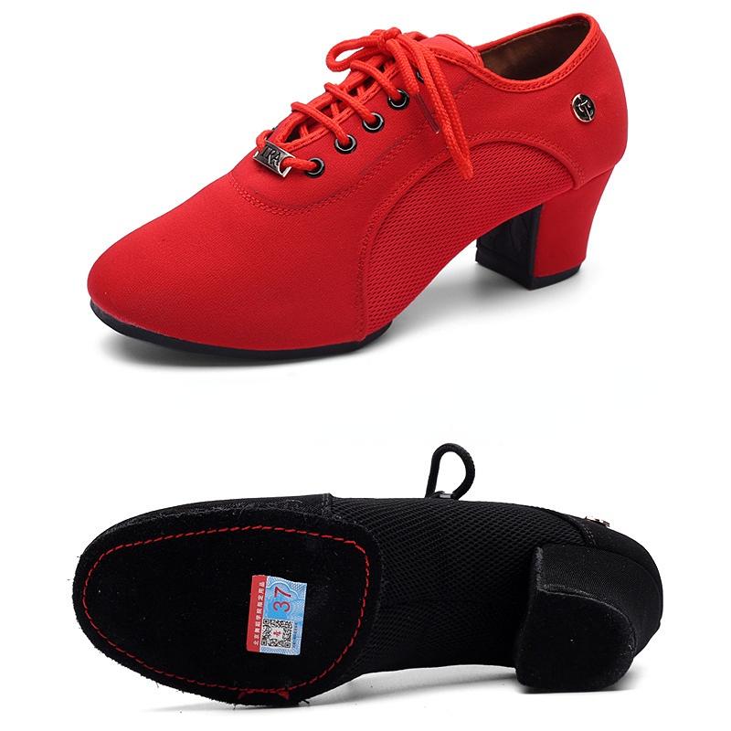 Nowe buty do tańca dla dorosłych w kwadraty Damskie buty do tańca latynoskiego z miękką podeszwą Buty sportowe do ćwiczeń dla nauczycieli Damskie buty do tańca latynoskiego
