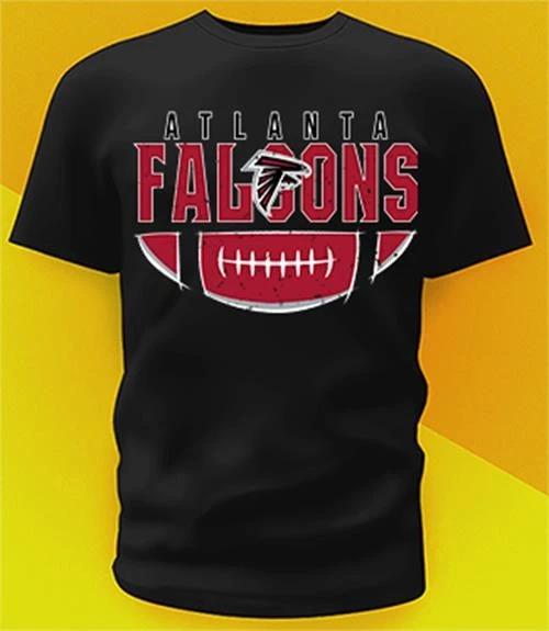 Футболка Atlanta Falcons с потертостями Размеры от детских до взрослых 6XL 2XL