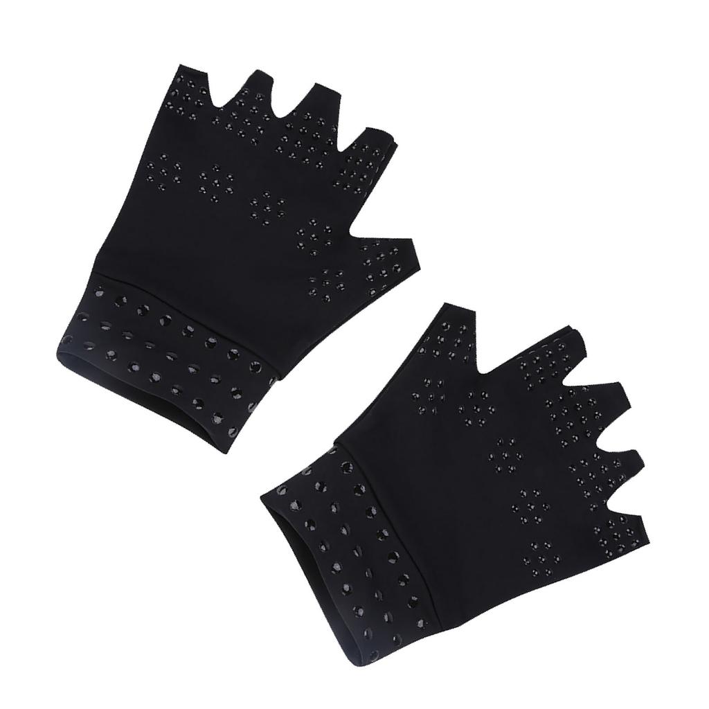 1 Pair Fingerless Gloves Unisex Nylon Compression Gloves Breathable for Daily Living Nude