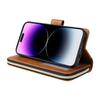 For iPhone 15 Pro Cases 9 Card Slots PU Leather Wallet Zippered Phone Stand Cover