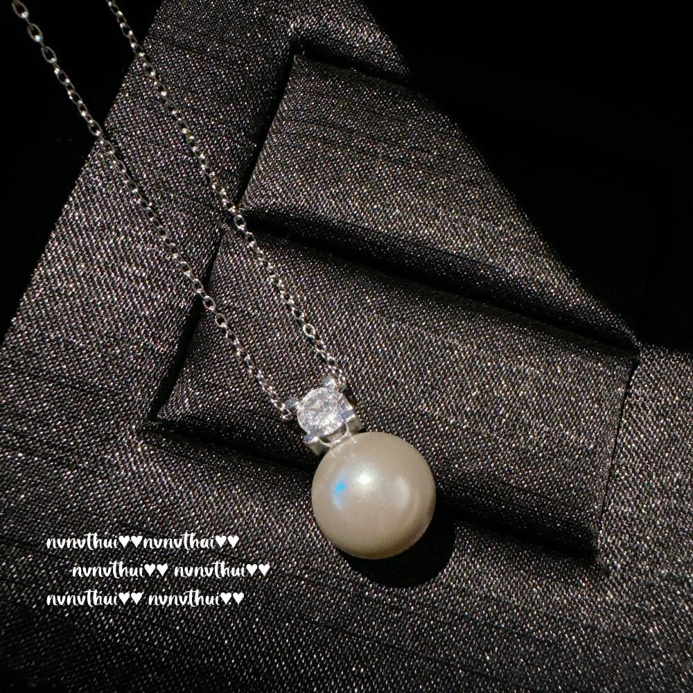 

Austrian Court Princess Gem Australian White Pearl Necklace, Tahiti, Real Hemp Bead Zircon Earrings Set