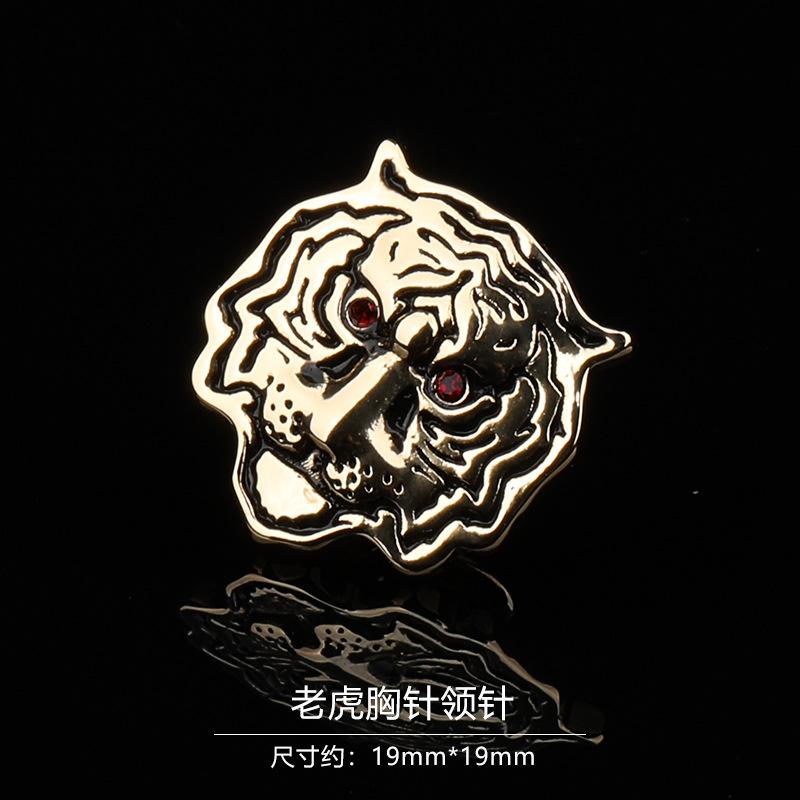 Gift Box Men'S Fashion Temperament Crystal Brooch Collar Pin Suit Brooch Collar Pin Trend Corsage