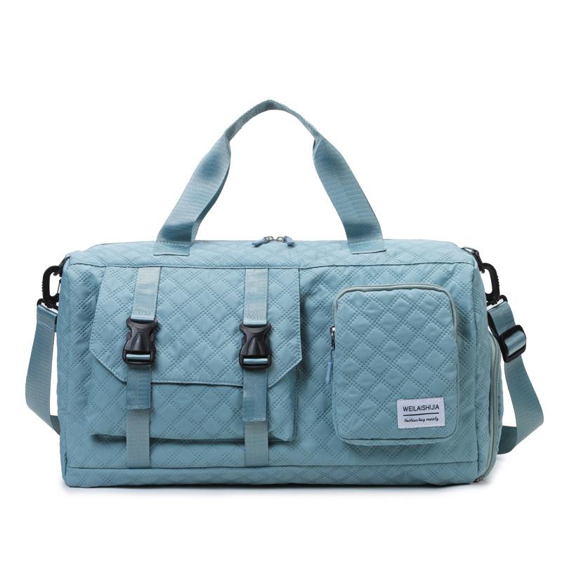 New fashion travel bag women's rhombus large-capacity handbag dry and wet separation swimming fitness bag yoga bag