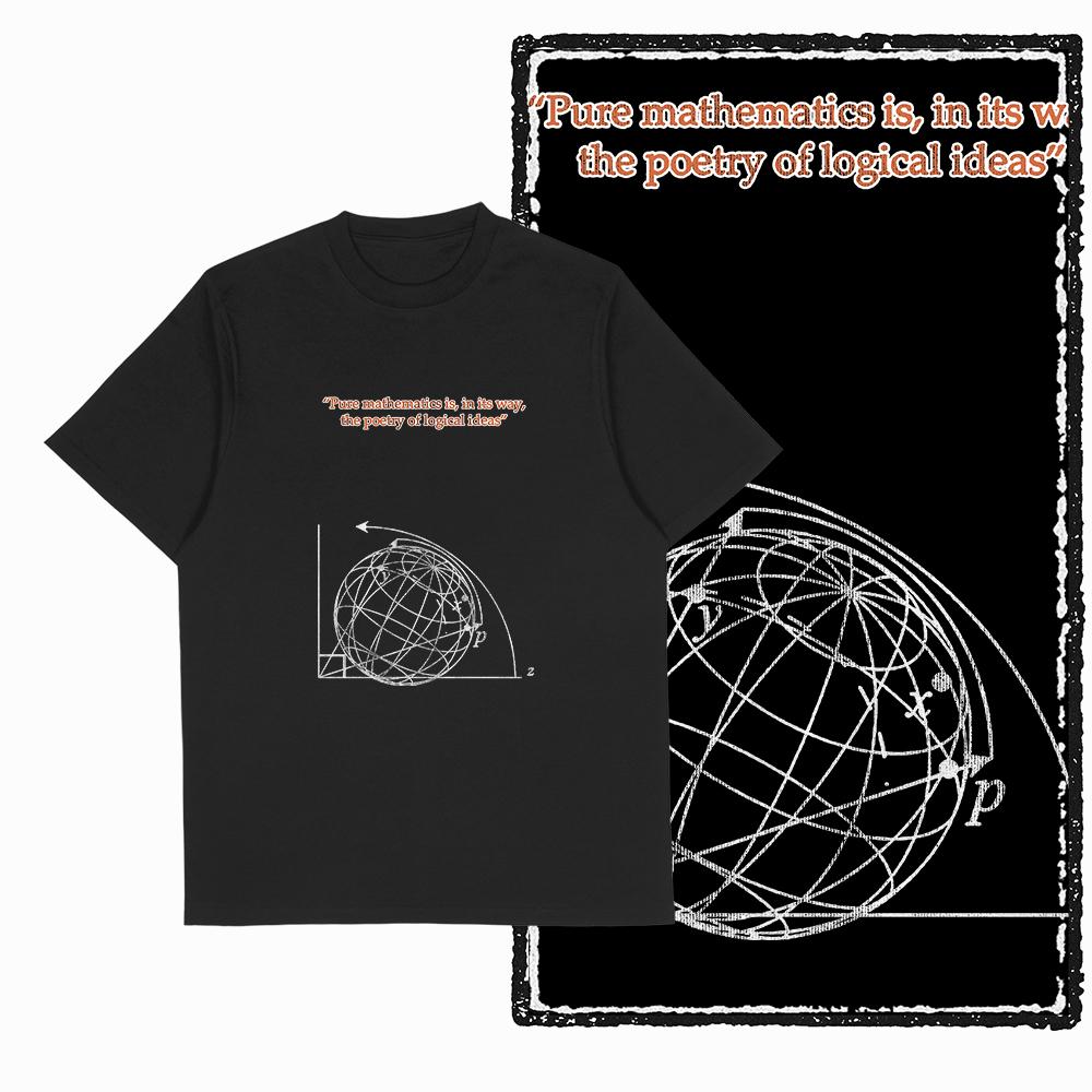 Coolmind SC 100% Cotton math lover pai Graphic T shirt fo men Cool math Big Size vintage BLACK men's novelty tee shirt