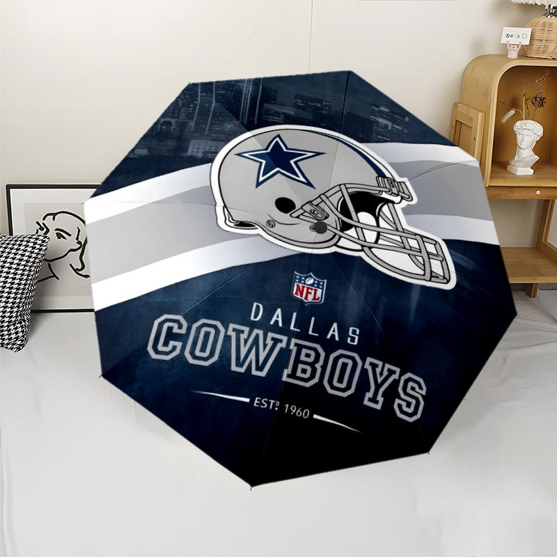 1pc Dallas Cowboys Umbrella, Sun Protection, And UV Shielding. It Has Eight Sturdy Ribs for Outdoor Use And Perfect As a Holiday Gift