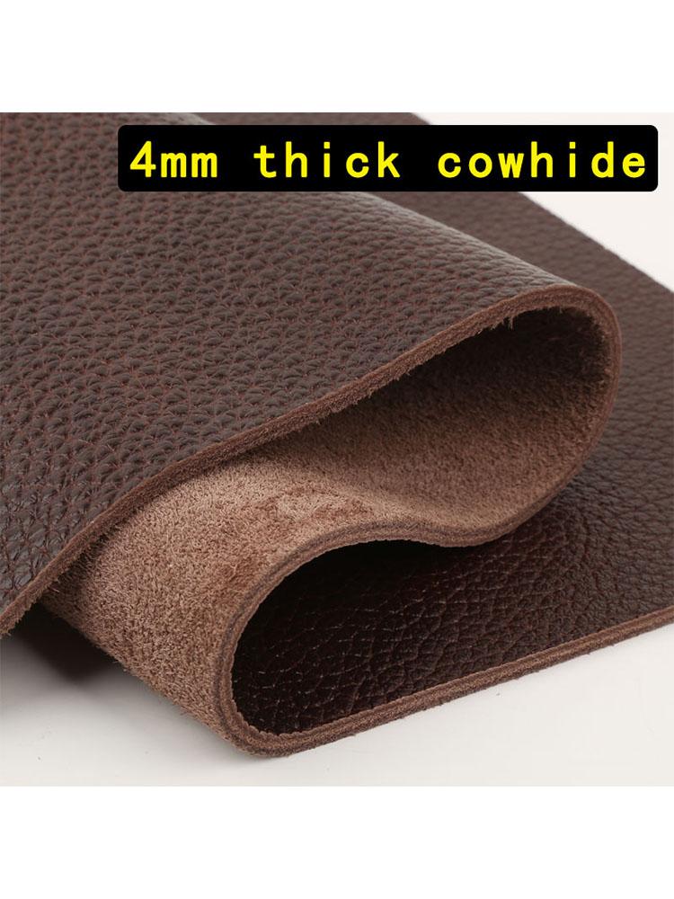 

Genuine cowhide leather material 4mm thick leather fabric dark brown set color whole leather top layer cowhide cool cushion sofa 20x30cm коричневый