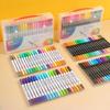 120-Color Double-Ended Watercolor & Fineliner Pens - Washable Children's Art Brush Set