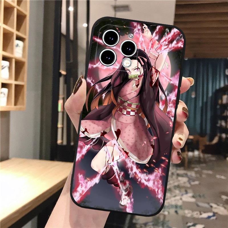 Nezuko Kamado Demon Slayer Phone Case For iphone 17 Pro Max Air 16 15 14 13 Pro Max 15 16 Pro 15Plus Shell