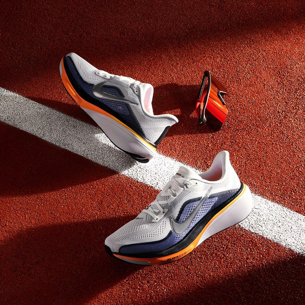 Nike Air Zoom Pegasus 42 Белый Лазурный Полностью Оранжевый 42