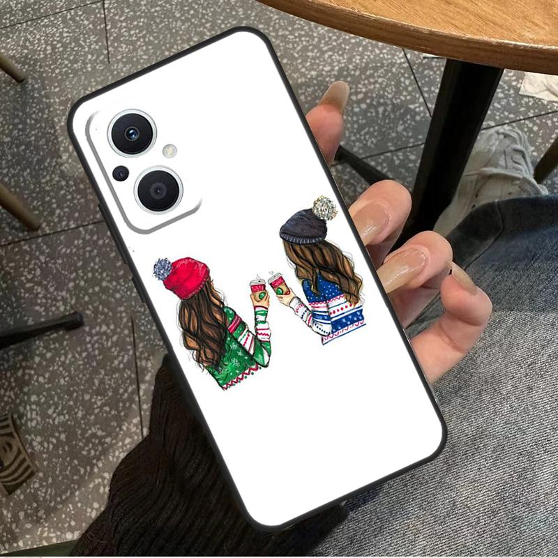 Best Friends BFF Matching For OPPO Reno 10 11 12 13 14 Pro 7 8 Lite 8T 11F 12F 13F 14F OPPO Find X8 X9 X5 X6 Pro Case
