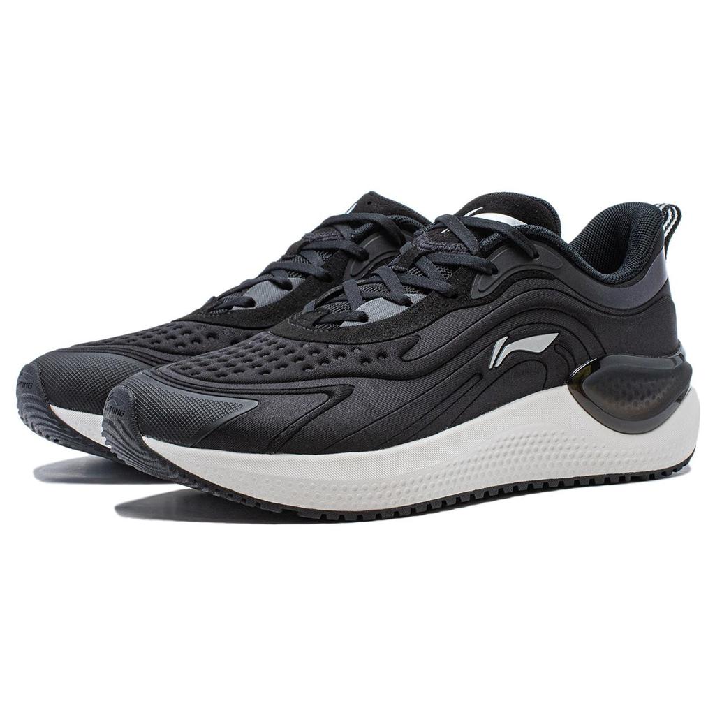 New LiNing Cushioning Wear Resistant Low Top Running Shoes Women's Black ARST042-1