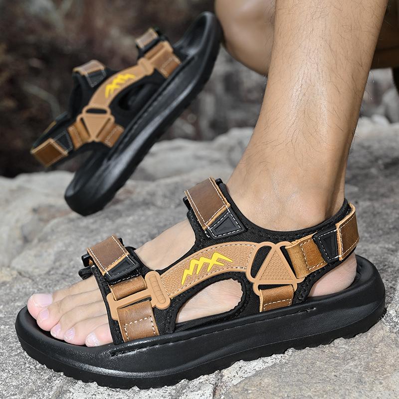 Men Sandals Black Gladiator Sandals Outdoor Summer Green Roman Sandals Sport Beach Shoes Plus Size