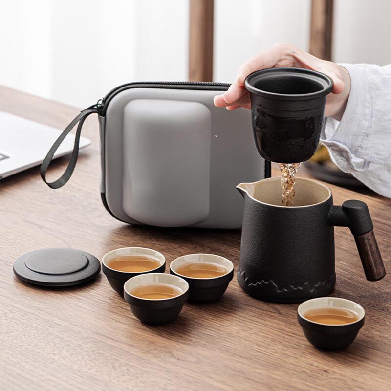 Jinge Portable Single-Person Ceramic Travel Tea Set