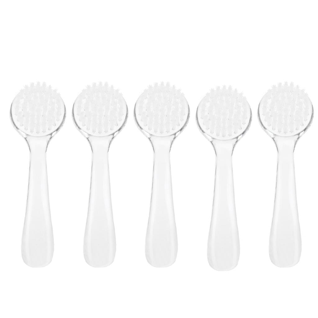 5 szt. Miękka szczoteczka do czyszczenia pyłu z paznokci, szczoteczki do usuwania pudru do zdobienia paznokci, narzędzie do manicure DIY, białe