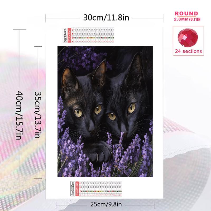 Bombay cat Pattern  3pcs 100% Round Full Drill 5D DIY Diamond Painting Embroidery Cross Stitch Rhinestone Décor