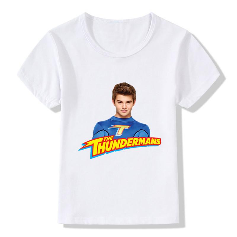 

New Cute The Thundermans TV Shows Print T-shirts Summer Kids T Shirt Baby Girls Boys Clothes Fashion Streetwear Tops 150